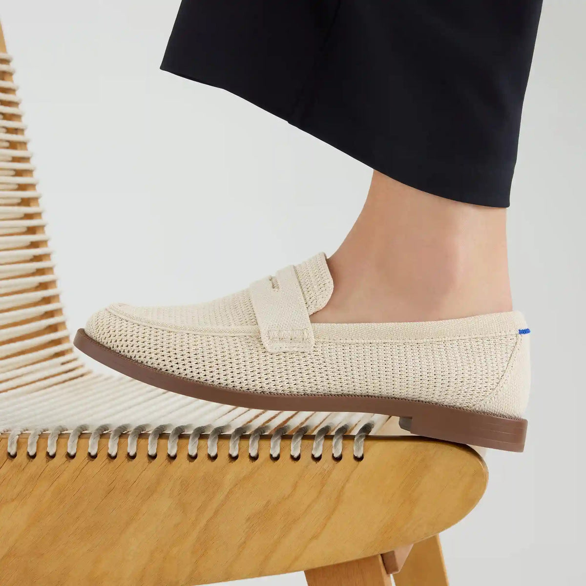 The Penny Loafer - Conch Raffia-Knit