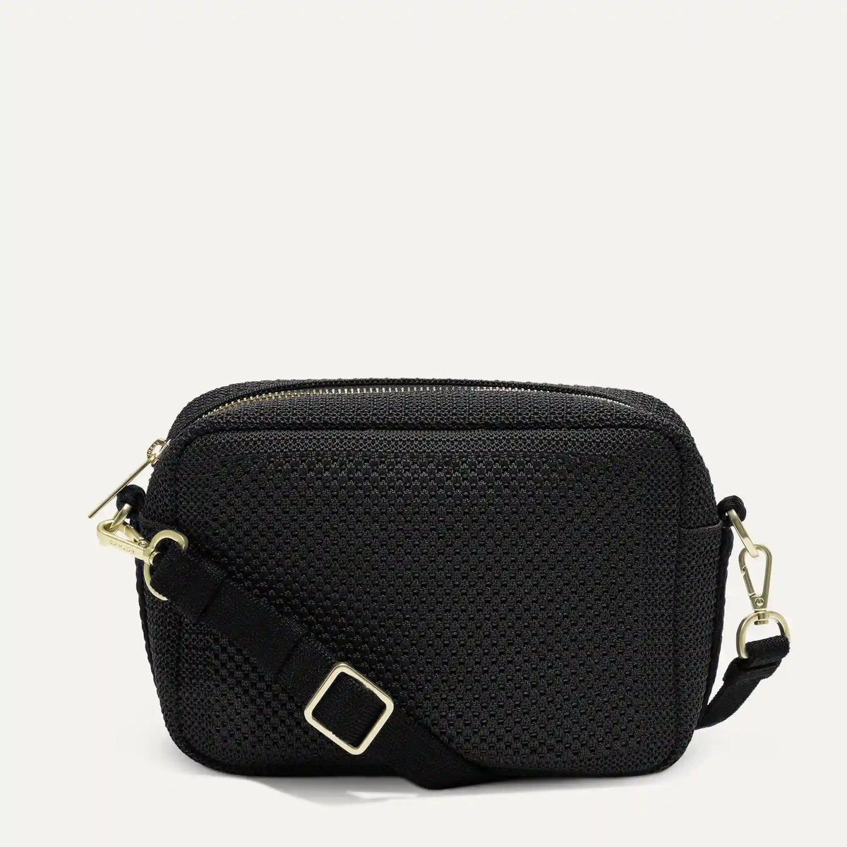 The Crossbody Camera Bag - Black Licorice Open-Knit