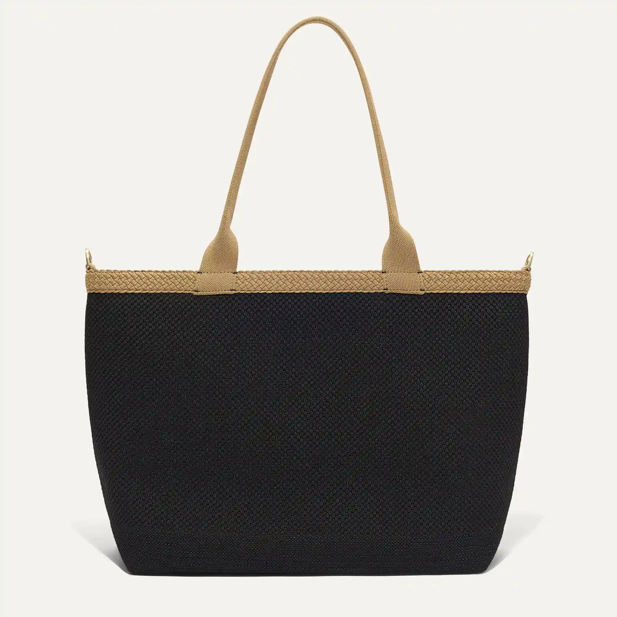 The Lightweight Zip Tote - Black Espresso Open-Knit