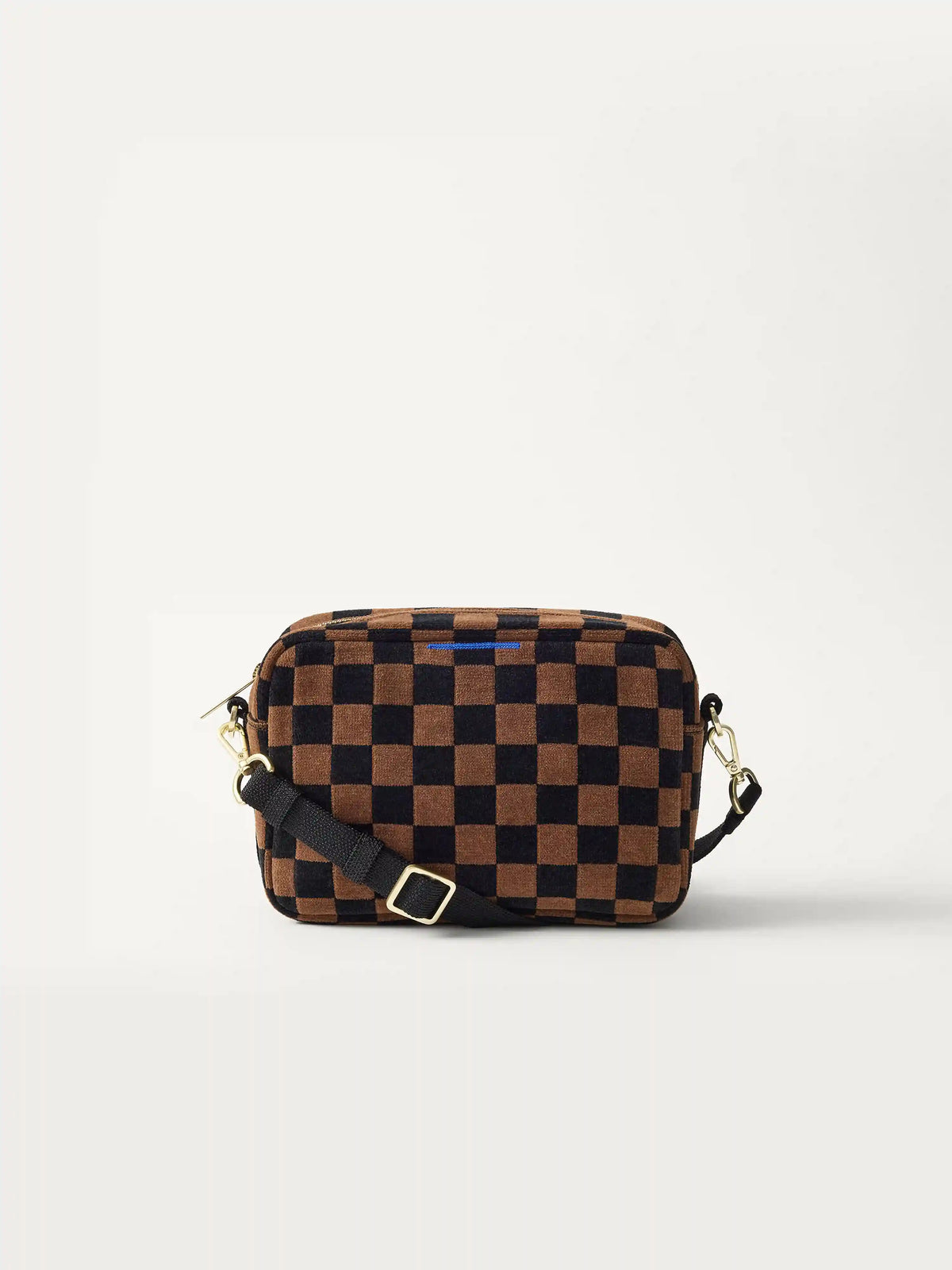 The Crossbody Camera Bag - ReVelvet™ Umber Check