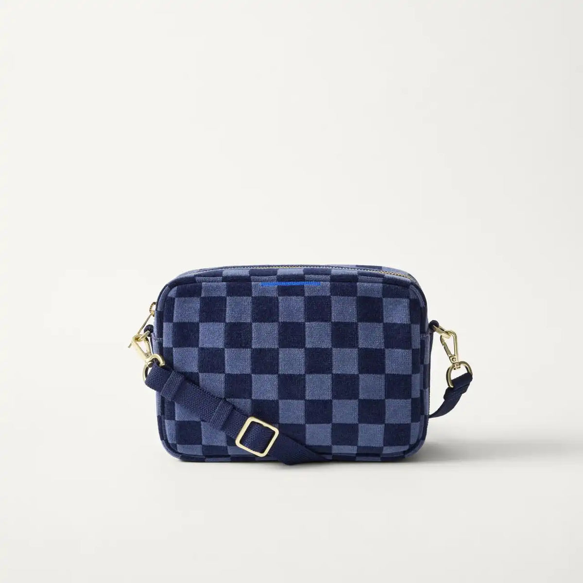 The Crossbody Camera Bag - ReVelvet™ Blue Ink