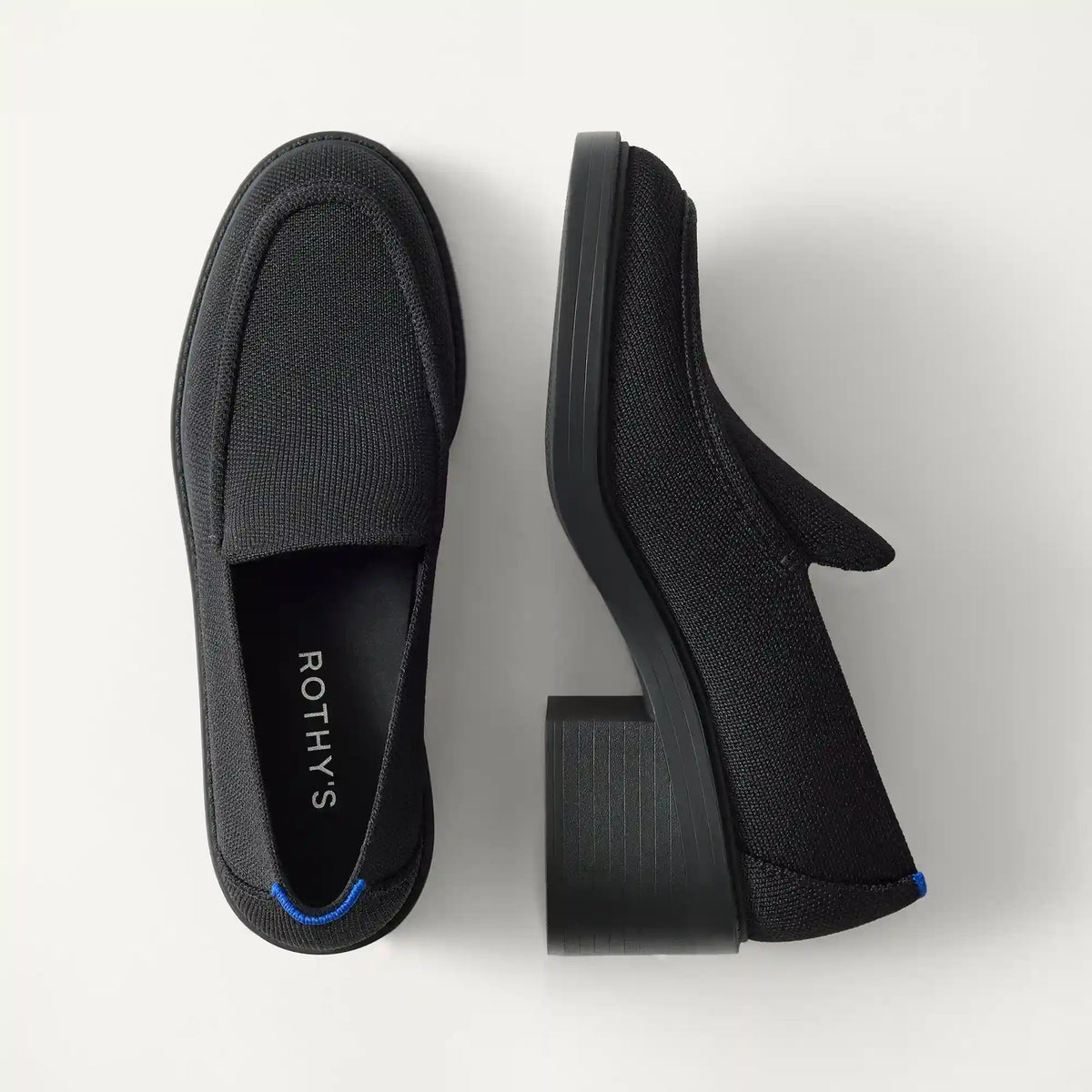 The Block Heel Loafer - Black