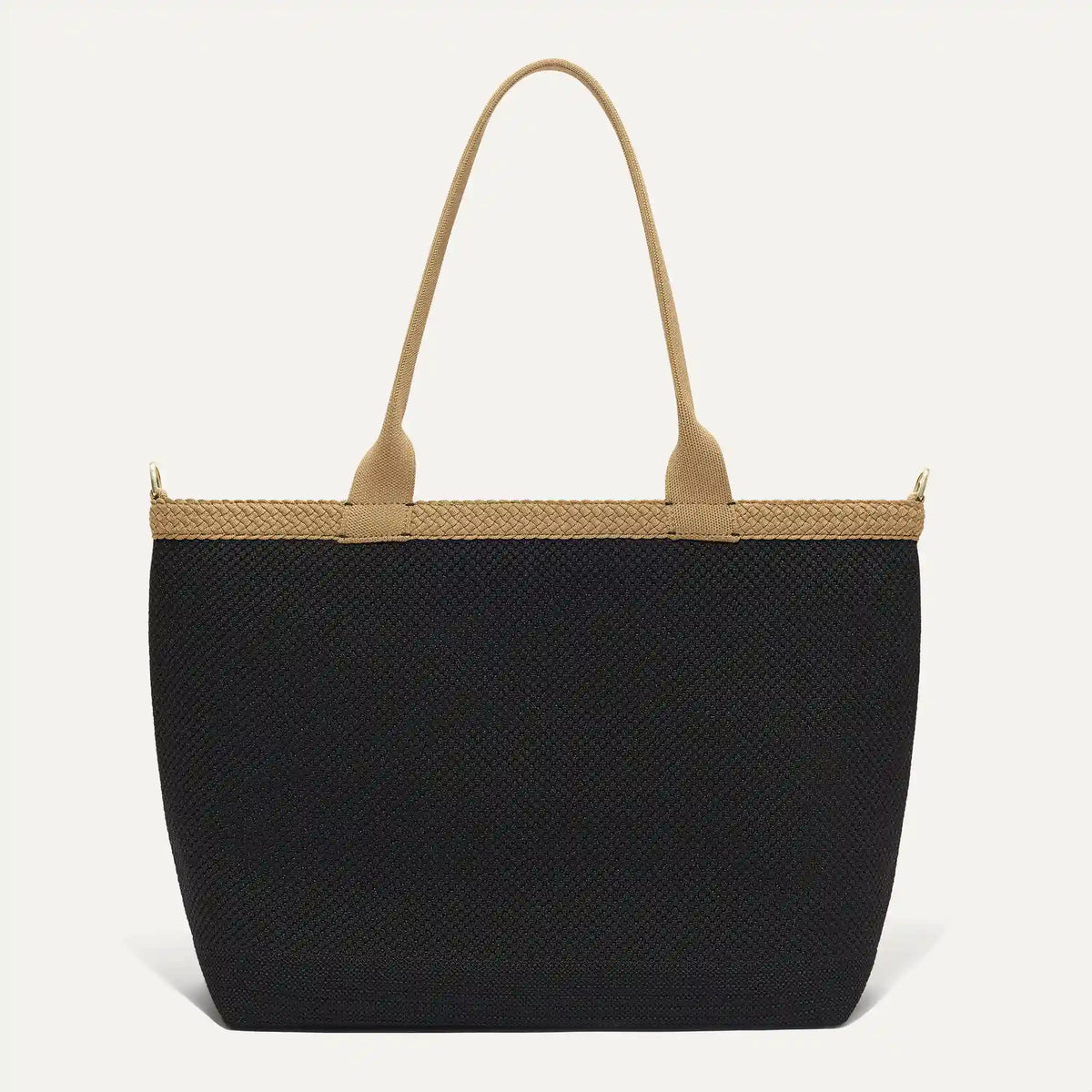 The Lightweight Zip Tote - Black Espresso Open-Knit