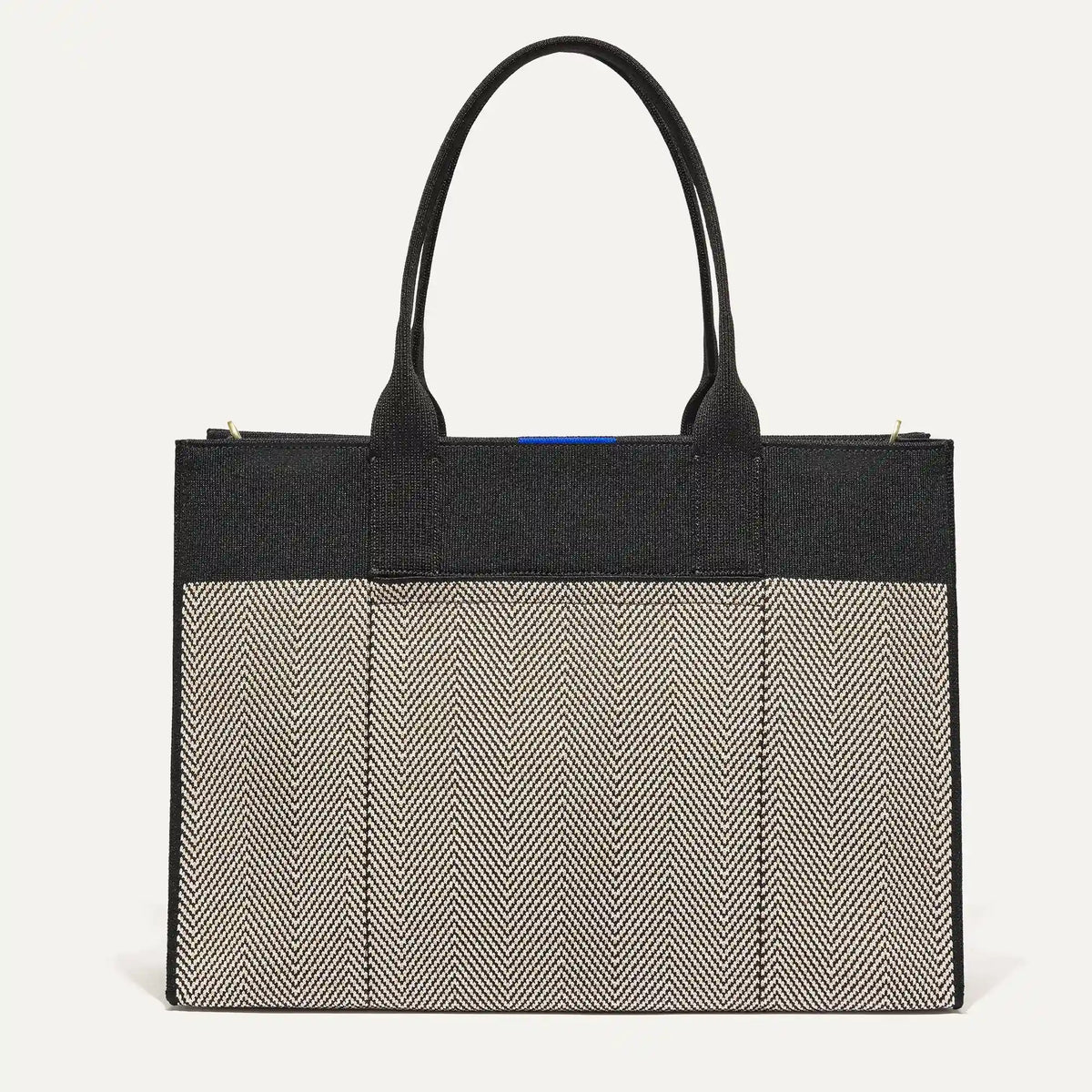 The Classic Tote - Black Herringbone