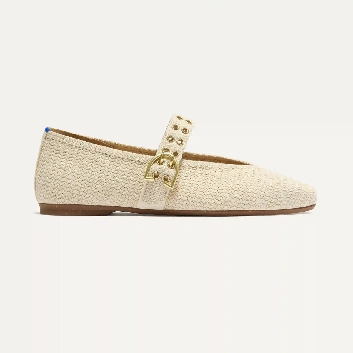 The Max Buckle Mary Jane - Cream Woven